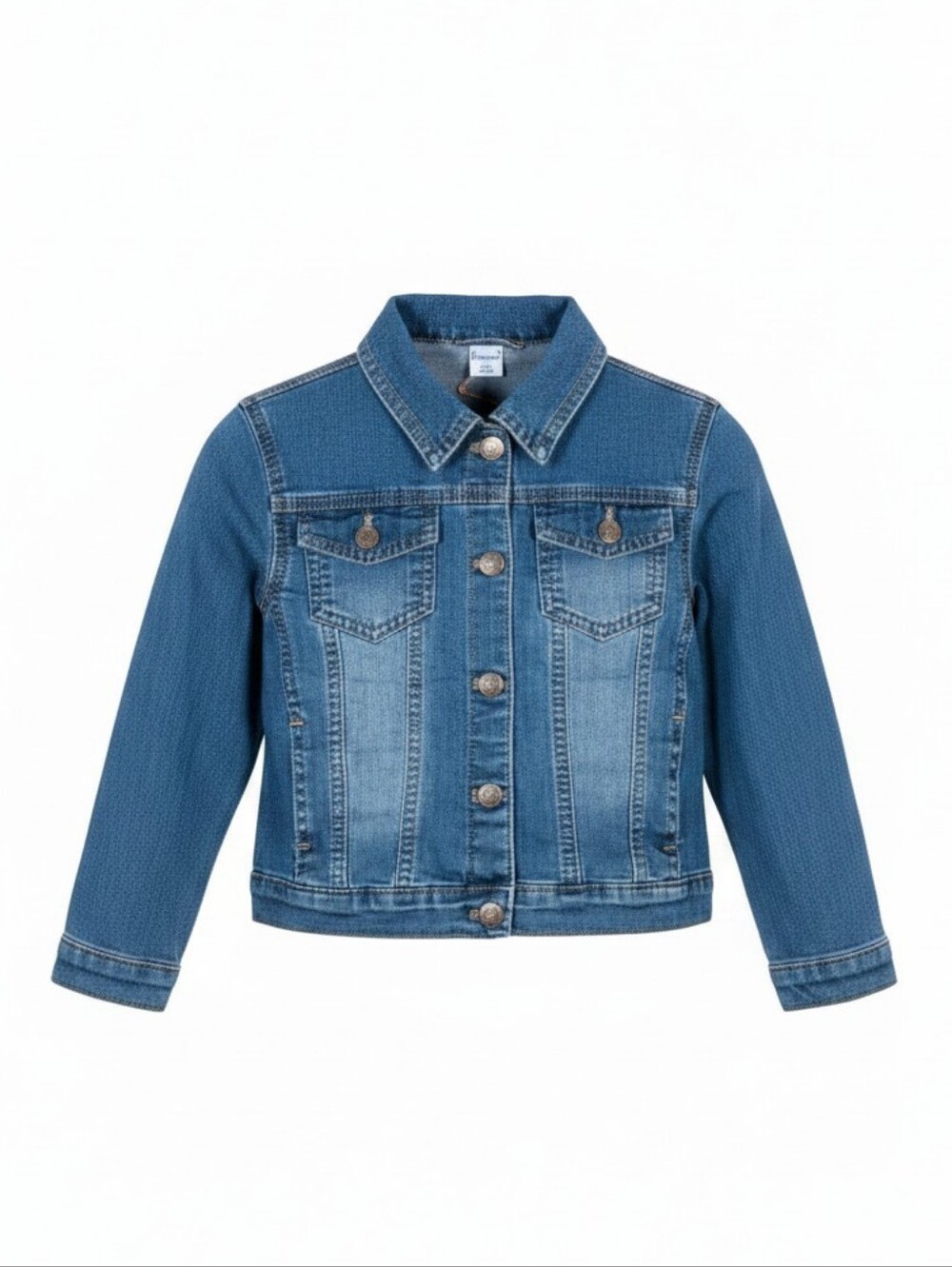 Newness Kids Denim Jacket Blue Button Front Classic Jean Jacket Size 6 NWT